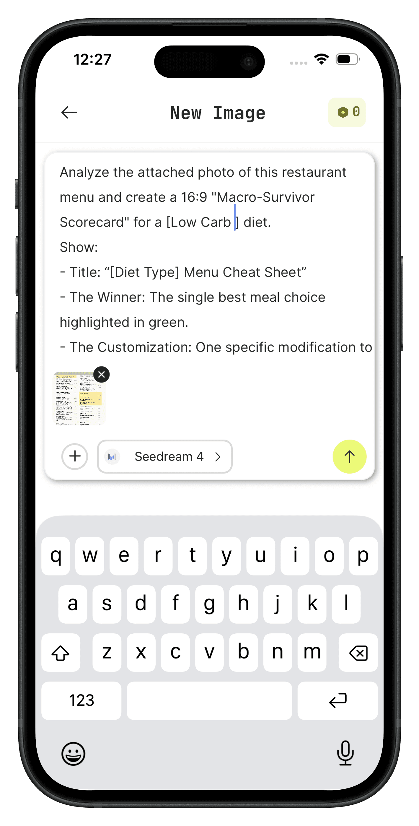 AI finds macro-friendly meals