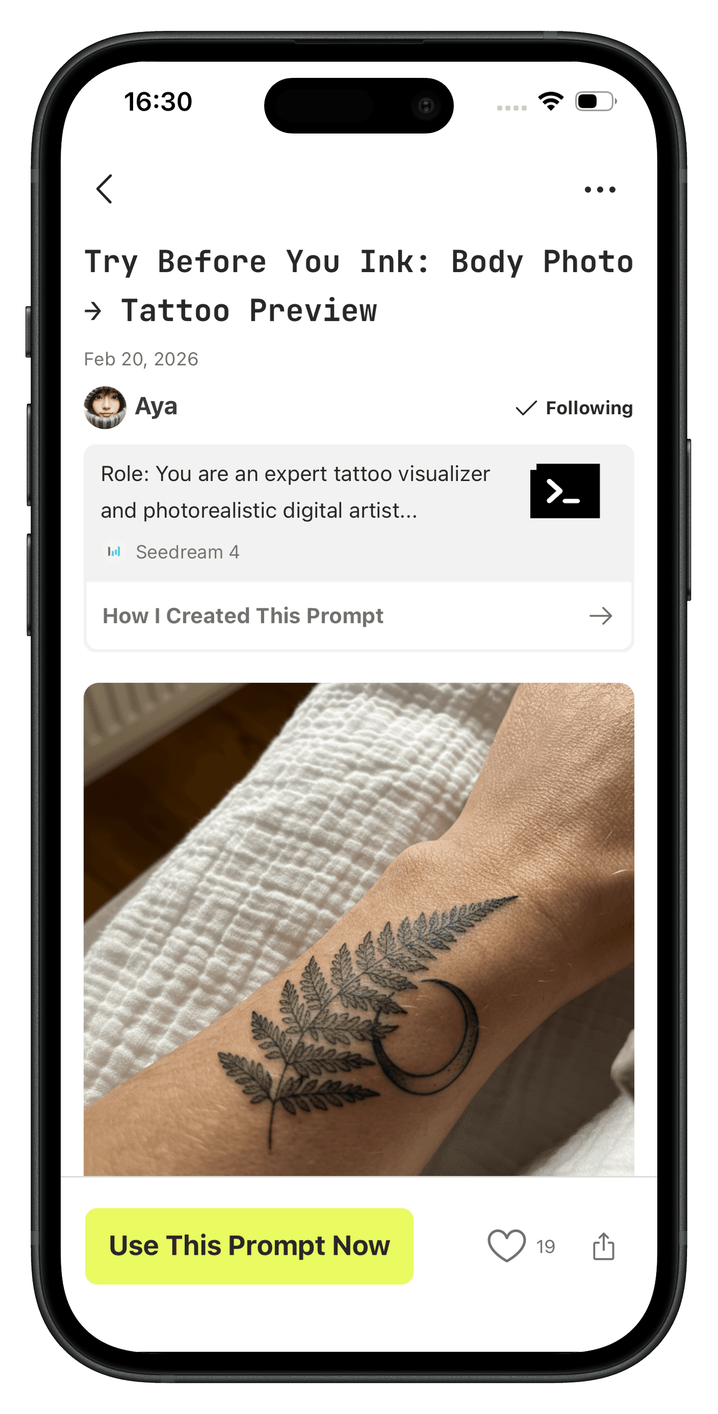 Upload body photo